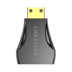 ADAPTER MINI HDMI MĘSKI DO HDMI ŻEŃSKI VENTION AISB0 4K 30HZ (CZARNY)