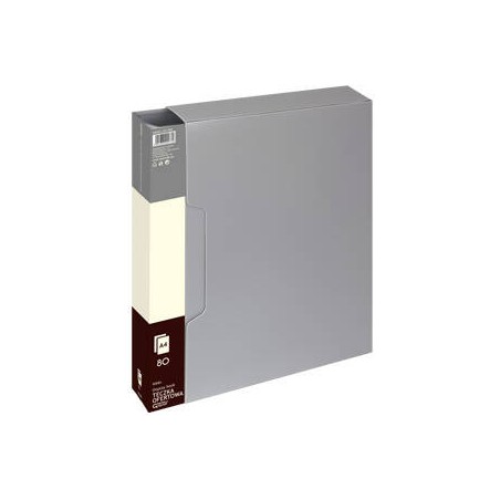 ALBUM OFERTOWY A4 GRAND 9008 120-1828 SZARY PVC 80 KIESZENI