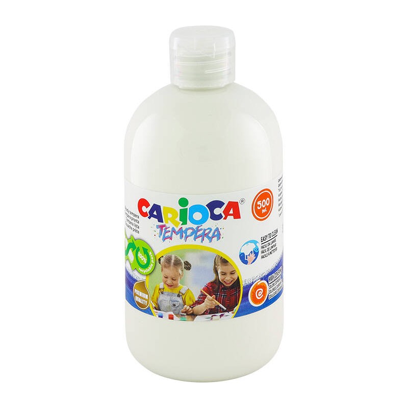 FARBA TEMPERA CARIOCA 40427/01 170-2648 500ML BIAŁA