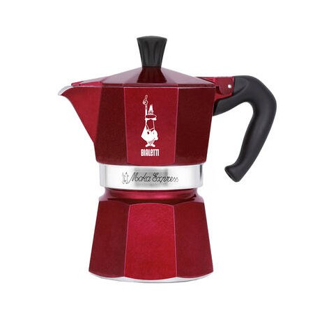 KAWIARKA BIALETTI - DECO GLAMOUR - MOKA EXPRESS 3TZ CZERWONA