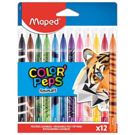 FLAMASTRY MAPED COLORPEPS ANIMALS 12 SZT.