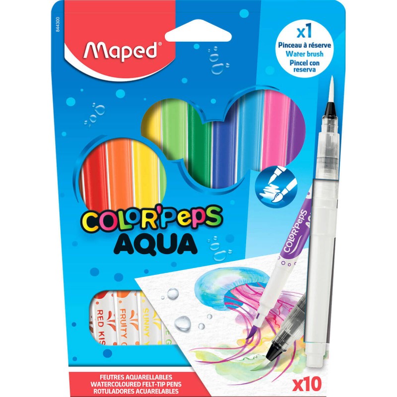 FLAMASTRY MAPED COLORPEPS AQUA 10 SZT PUD