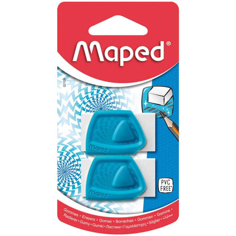 GUMKA MAPED PRECISION W PLASTIKOWEJ OSŁONCE 2 SZT NIEBIESKA BLIST