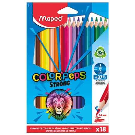 KREDKI MAPED COLORPEPS STRONG TRÓJKĄTNE 18 SZT