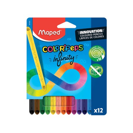 KREDKI Z GRAFITU MAPED INFINITY 12 SZT KARTONOWE ETUI