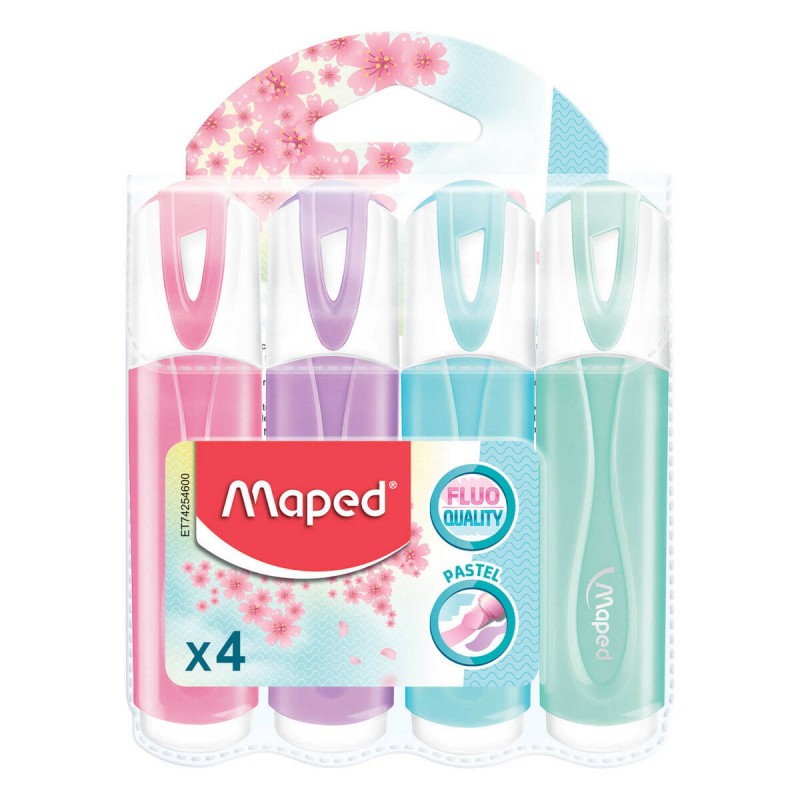 ZAKREŚLACZ MAPED CLASSIC PASTEL MIX KOLORÓW 4 SZT ETUI