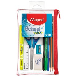 ZESTAW W SASZETCE MAPED SCHOOL PACK 10 ELEMENTÓW