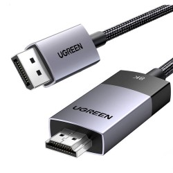 KABEL DISPLAYPORT DO HDMI UGREEN DP115, 8K 60 HZ, 2M (CZARNY)