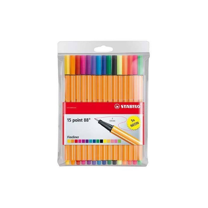 CIENKOPIS STABILO POINT 8815-1 MIX*15 0.4 15SZT