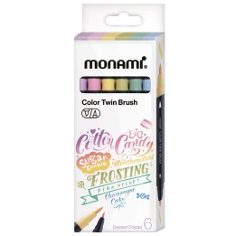 Pisaki z pędzelkiem Color Twin Brush MonAmi