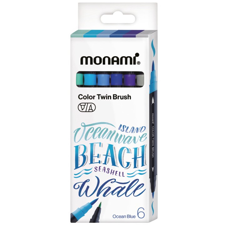 Pisaki z pędzelkiem Color Twin Brush MonAmi