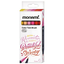 Pisaki z pędzelkiem Color Twin Brush MonAmi