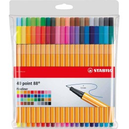 CIENKOPIS STABILO POINT 8840-1 MIX*40 0.4 40SZT