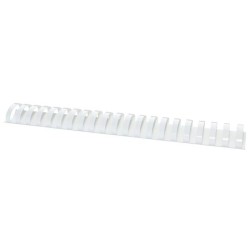 GRZBIET PLASTIKOWY 38MM (350 KARTEK) OFFICE PRODUCTS BIAŁY 50 SZT.