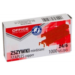 ZSZYWKI MIEDZIANE OFFICE PRODUCTS 24/6 1000SZT.