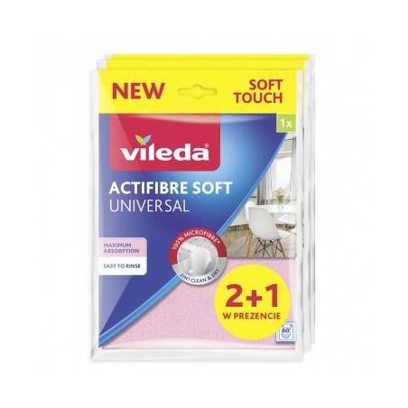 ŚCIERECZKA  UNIWERSALNA VILEDA ACTIFIBRE SOFT VI177450 3SZT