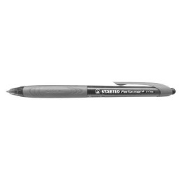 DŁUGOPIS AUTOMATYCZNY STABILO PERFORMER 328/3-46 CZARNY 0.5 OB. CZARNO-SZARA