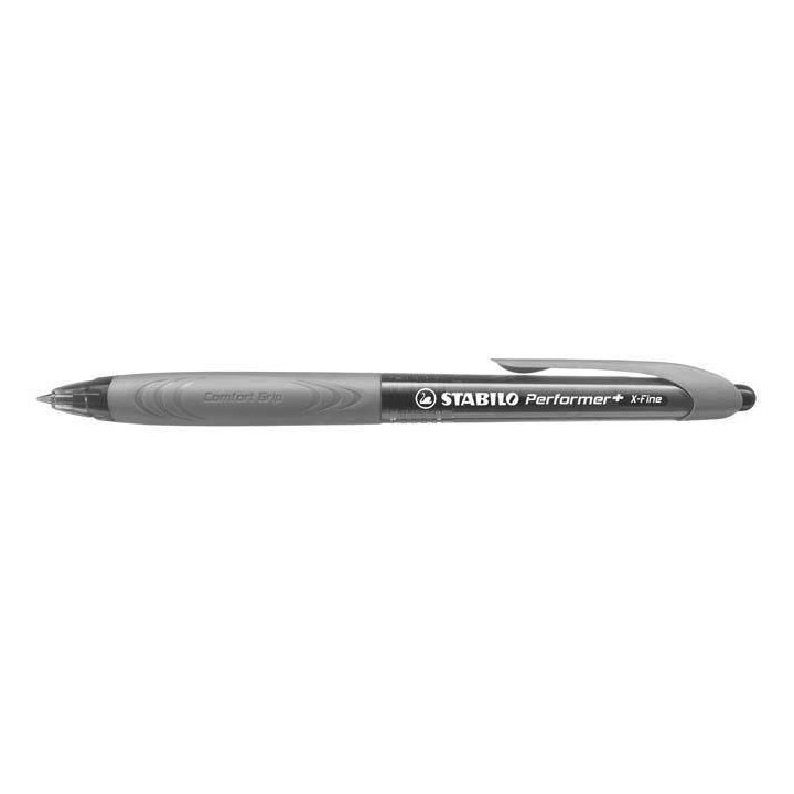 DŁUGOPIS AUTOMATYCZNY STABILO PERFORMER 328/3-46 CZARNY 0.5 OB. CZARNO-SZARA