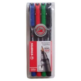 FOLIOPIS STABILO OHPEN 841/4 MIX*4 S - 0.4 4SZT