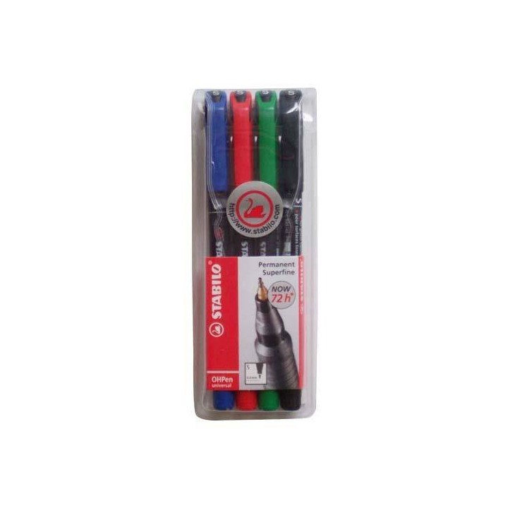 FOLIOPIS STABILO OHPEN 841/4 MIX*4 S - 0.4 4SZT