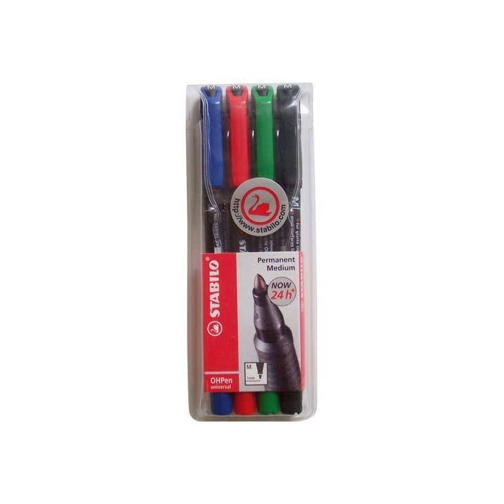 FOLIOPIS STABILO OHPEN 843/4 MIX*4 M - 1.0 4SZT