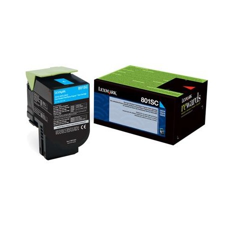 TONER ORYGINALNY LEXMARK 80C2SC0 CYAN 2000 STRON