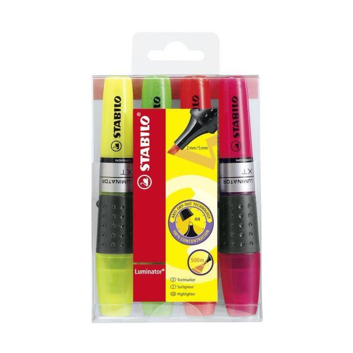 ZAKREŚLACZ STABILO LUMINATOR 71/4 MIX*4 2-5MM 4SZT.