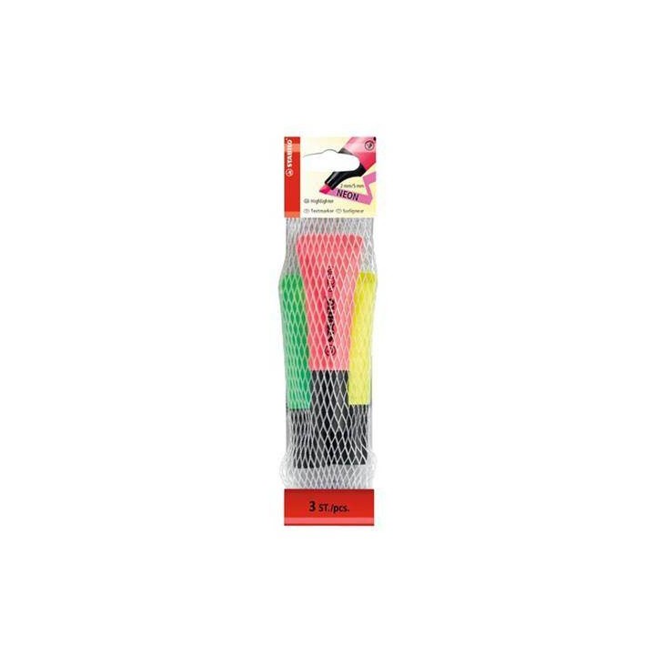 ZAKREŚLACZ STABILO NEON 72/3-1 MIX*3 NEON 2-5MM 3SZT