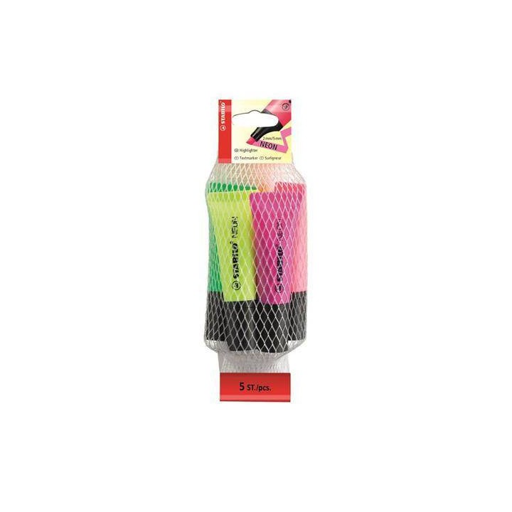 ZAKREŚLACZ STABILO NEON 72/5-2 MIX*5 NEON 2-5MM 5SZT