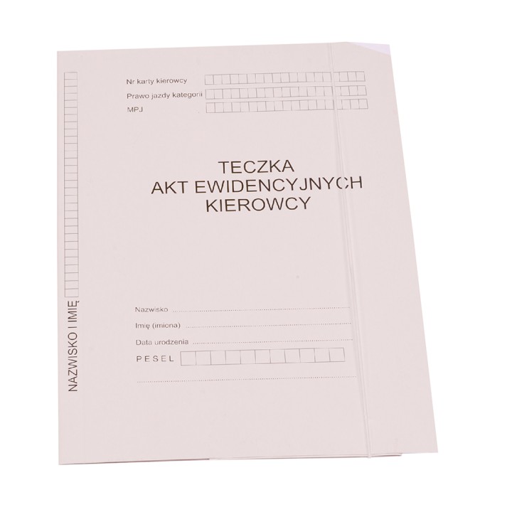 TECZKA AKTA EWIDENCYJNE KIEROWCY 350G A4 50 SZT.