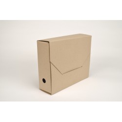 PUDŁO ARCHIWIZACYJNE EASYWINGS BEZKWAS 350x260x90 MM 1300G SZAROBRĄZOWE Z OTWORAMI