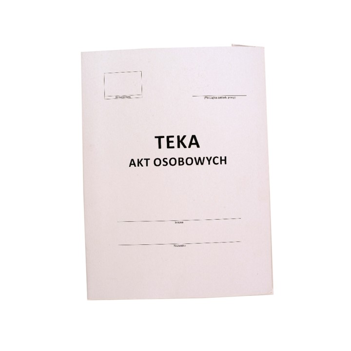 TEKA AKT OSOBOWYCH 350G + WKŁADKI ABCD 50 SZT.