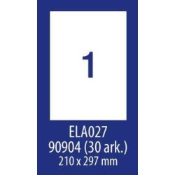 ETYKIETY SAMOPRZYLEPNE 210X297MM UNIWERSALNE ECONOMY ELA027 BIAŁE 100ARK*1SZT