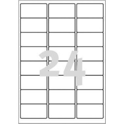 ETYKIETY ZEWNĘTRZNE 63.5X33.9MM L4773-20 BIAŁE 20ARK*24SZT