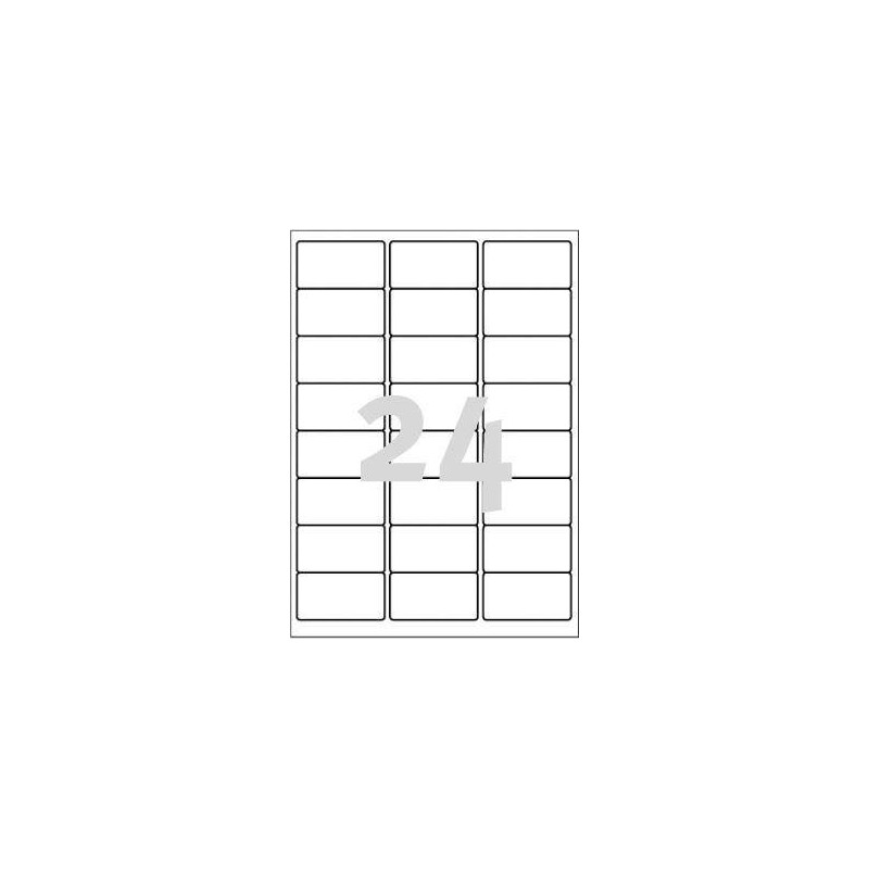 ETYKIETY ZEWNĘTRZNE 63.5X33.9MM L4773-20 BIAŁE 20ARK*24SZT