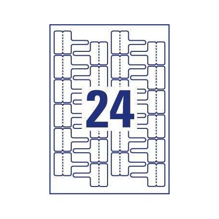 ETYKIETY SAMOPRZYLEPNE 60X40MM DO OZNACZANIA KABLI L7950-20 BIAŁE 20ARK*24SZT