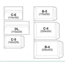 KOPERTA C4 SK NC KOPERTY 31621020/25 BIAŁA 25SZT