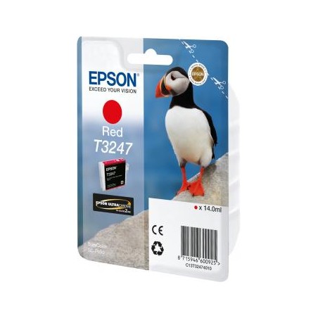 TUSZ ORYGINALNY EPSON T3247 C13T32474010 CZERWONY  14 ML