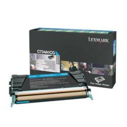 TONER ORYGINALNY LEXMARK C734A1CG CYAN 6000 STRON