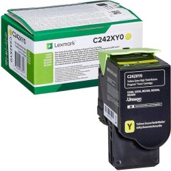 TONER ORYGINALNY LEXMARK C242XY0 YELLOW 3500 STRON