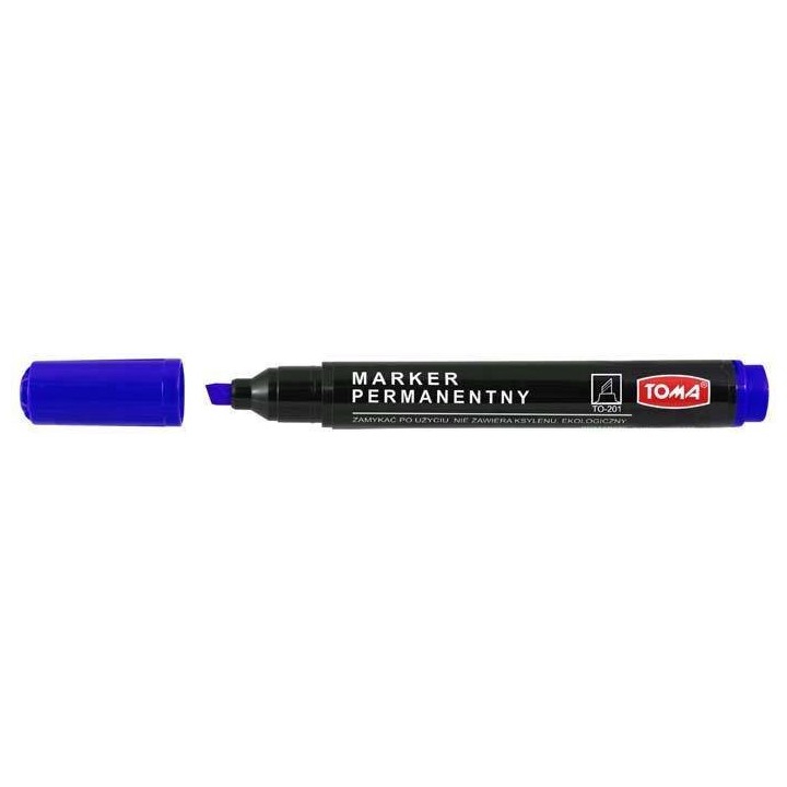 MARKER PERMANENTNY TOMA TO-201NIEB NIEBIESKI ŚCIĘTA KOŃCÓWKA