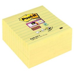 KARTECZKI SAMOPRZYLEPNE  101X101MM 3M POST-IT® SUPER STICKY Z-NOTES XL  R440-SSCY ŻÓŁTE W LINIE 5X90 KART