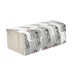 RĘCZNIK PAPIEROWY JEDNOWARSTWOWY MAKULATURA EKONOMICZNY OFFICE PRODUCTS ZZ SZARY 200 LISTKÓW 20SZT.