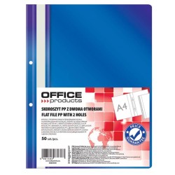 SKOROSZYT WPINANY A4 OFFICE PRODUCTS 2 OTWORY GRANATOWY PP 100/170MIKR