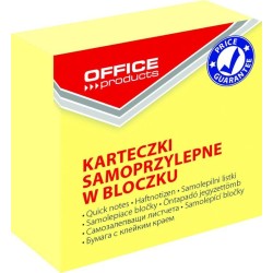 KARTECZKI SAMOPRZYLEPNE 50X50MM OFFICE PRODUCTS PASTELOWE JASNOŻÓŁTE 400KART