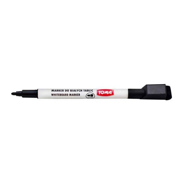 MARKER SUCHOŚCIERALNY TOMA 268 TO-268 N CZARNY OKRĄGŁA KOŃCÓWKA 1.0MM +MAGNES+ŚCIERAK