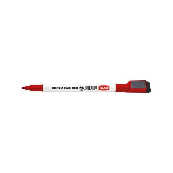 MARKER SUCHOŚCIERALNY TOMA 268 TO-268 CZERWONY OKRĄGŁA KOŃCÓWKA 1.0MM +MAGNES+ŚCIERAK