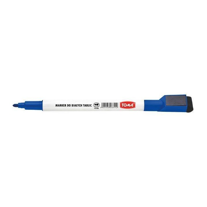 MARKER SUCHOŚCIERALNY TOMA 268 TO-268NIEB NIEBIESKI OKRĄGŁA KOŃCÓWKA 1.0MM +MAGNES+ŚCIERAK