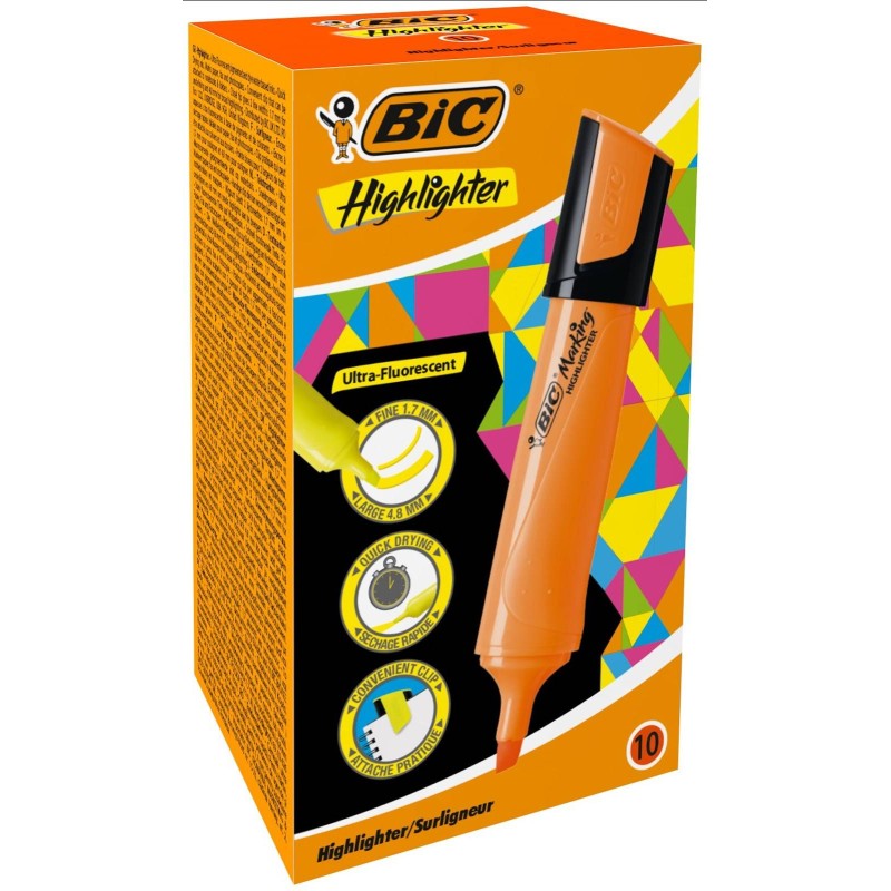 ZAKREŚLACZ BIC HIGHLIGHTER FLAT 943649 POMARAŃCZOWY 1.7-4.8MM