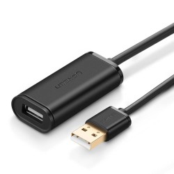 KABEL PRZEDŁUŻAJĄCY USB 2.0 UGREEN US121, AKTYWNY, 10M (CZARNY)